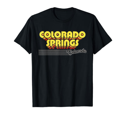 Colorado Springs Colorado Stripes T-Shirt - Aesthetic Graphic for Adults - T-Shirt, Sweatshirt, Hoodie
