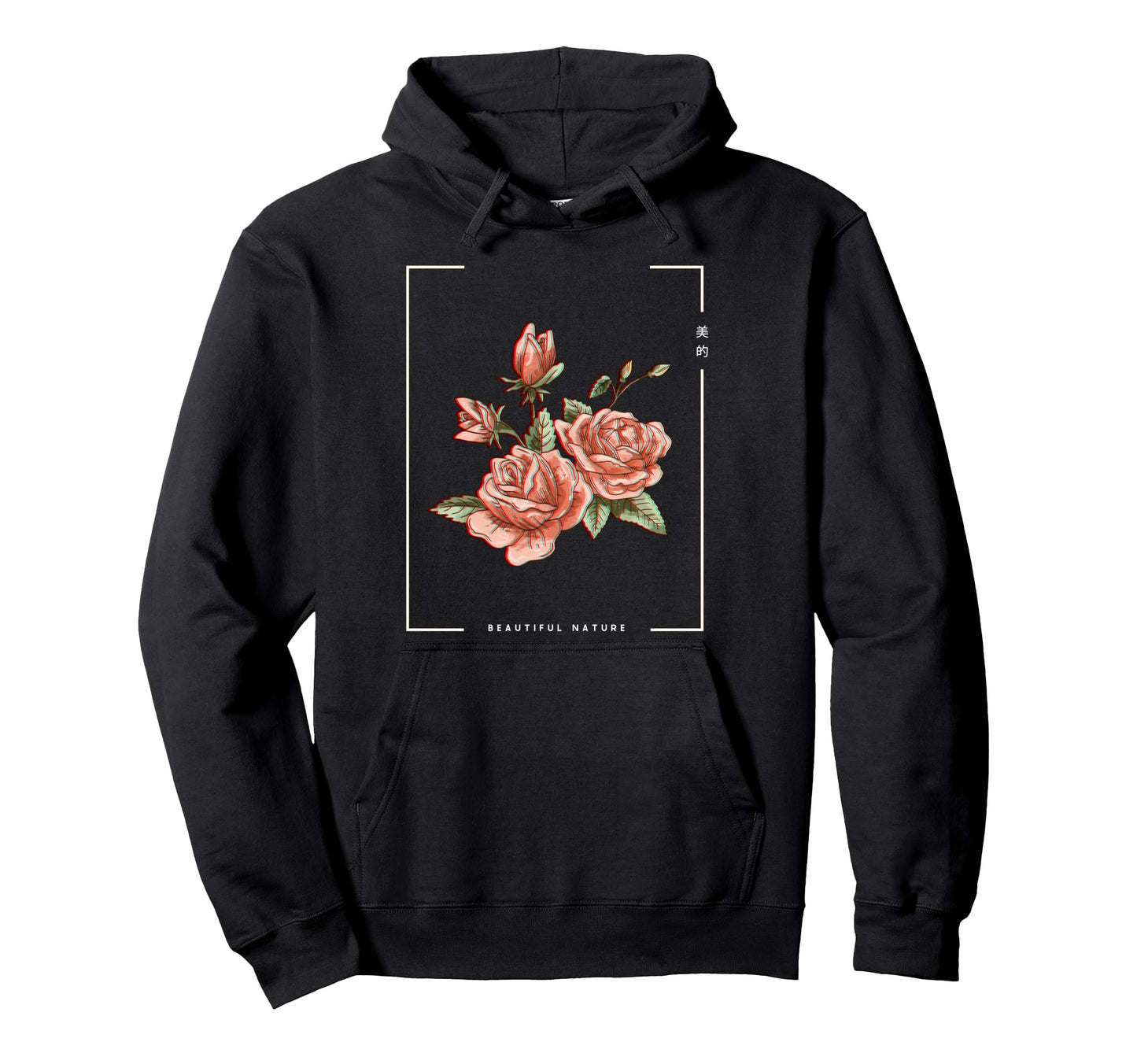 Japanese Aesthetic Vaporwave Nature Hoodie - Fun Novelty Design Men Women - T-Shirt, Sweatshirt, Hoodie