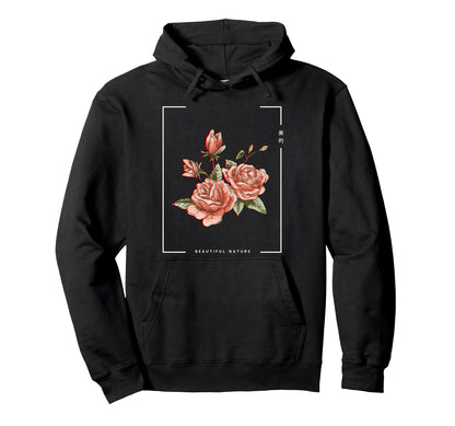 Japanese Aesthetic Vaporwave Nature Hoodie - Fun Novelty Design Men Women - T-Shirt, Sweatshirt, Hoodie