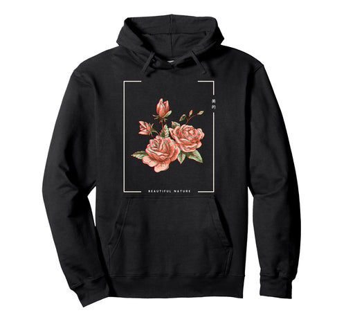 Japanese Aesthetic Vaporwave Nature Hoodie - Fun Novelty Design Men Women - T-Shirt, Sweatshirt, Hoodie