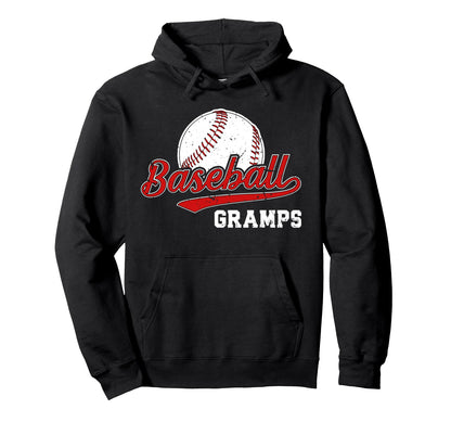 Baseball Gramps Grandpa Gramps Baseball Hoodie - Unique Graphic Men Women - T-Shirt, Sweatshirt, Hoodie