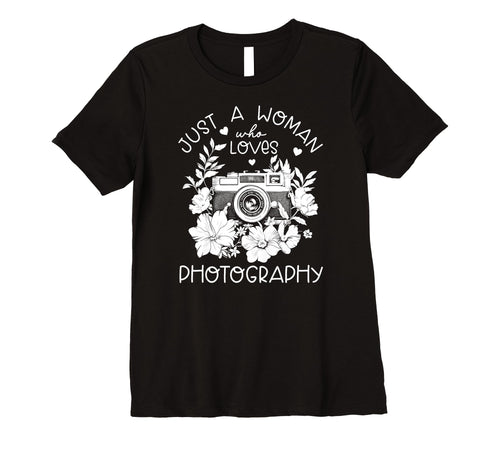 Womens Photographer Camera Flowers T-Shirt - Graphic Print for Adults - T-Shirt, Sweatshirt, Hoodie