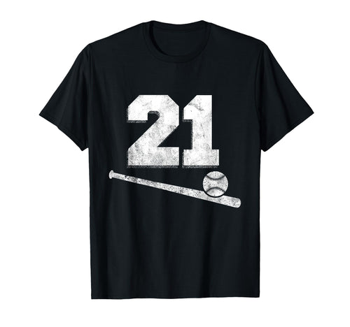 Baseball Jersey Number 21 Player T-Shirt - Novelty Apparel for Adults - T-Shirt, Sweatshirt, Hoodie