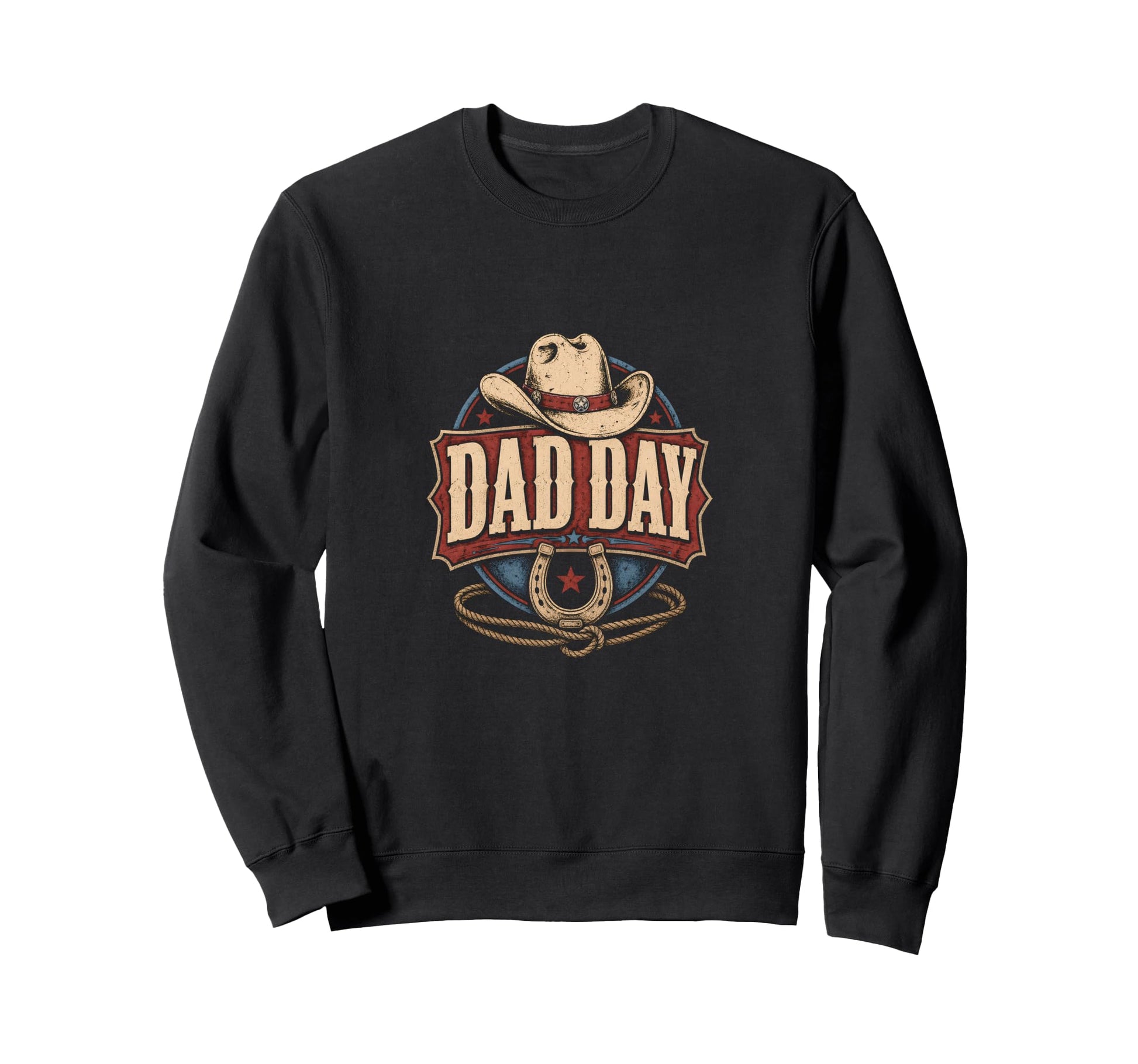 Dad Day Western Dad Cowboy Emblem Sweatshirt - Streetwear Style Men Women - T-Shirt, Sweatshirt, Hoodie