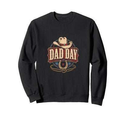 Dad Day Western Dad Cowboy Emblem Sweatshirt - Streetwear Style Men Women - T-Shirt, Sweatshirt, Hoodie