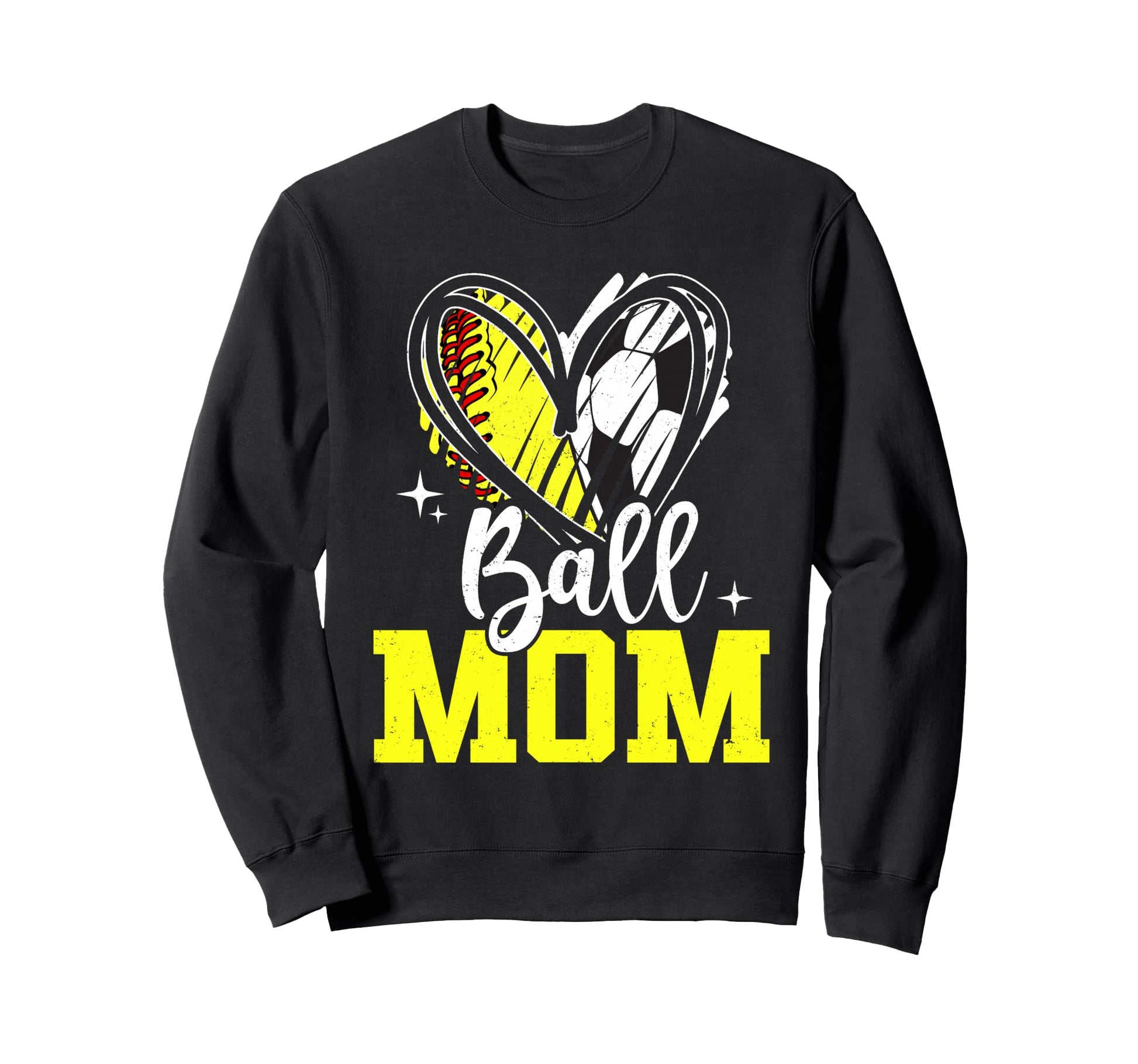Ball Mom Softball Soccer Ball Mom Sweatshirt - Trendy Graphic Men Women - T-Shirt, Sweatshirt, Hoodie