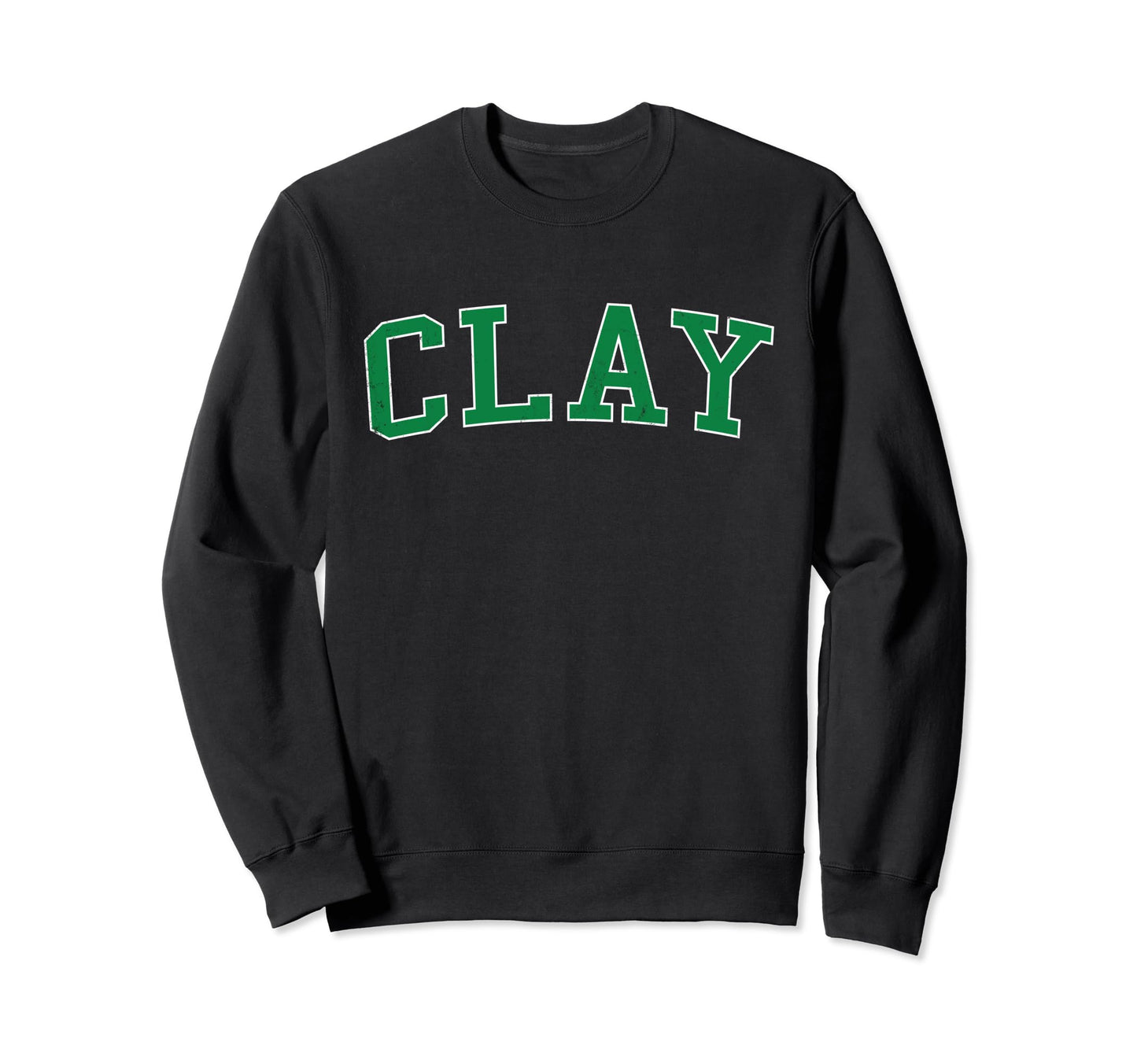 Clay Al Distressed Green Varsity Sweatshirt - Unique Graphic for Adults - T-Shirt, Sweatshirt, Hoodie