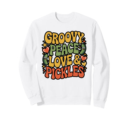 Peace Love Pickles Boho Sweatshirt - Minimalist Print Unisex - T-Shirt, Sweatshirt, Hoodie