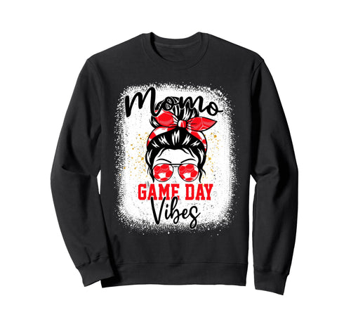 Soccer Momo Bleached Bun Mothers Sweatshirt - Trendy Graphic for Adults - T-Shirt, Sweatshirt, Hoodie
