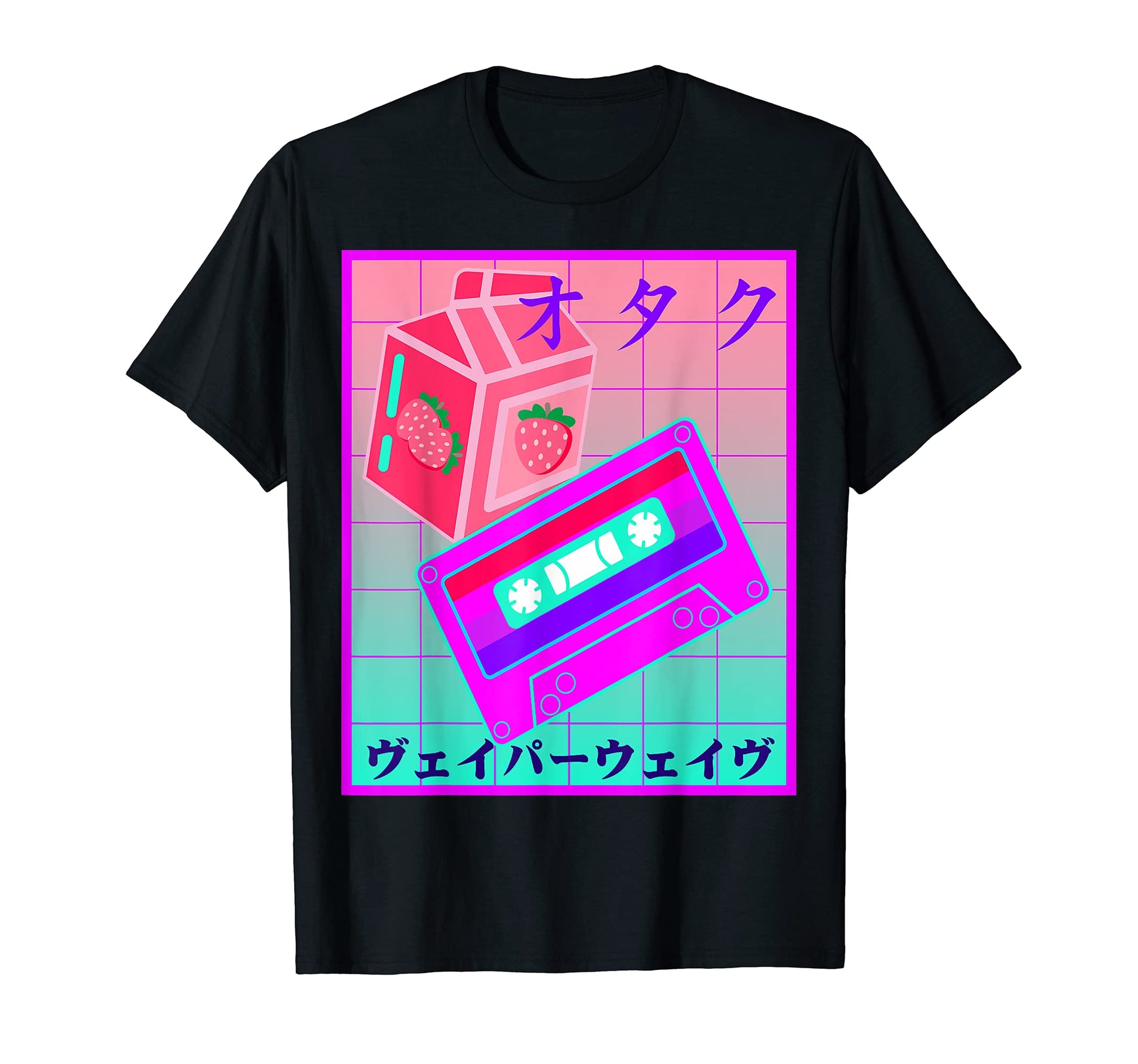 80S 90S Japanase Otaku Strawberry T-Shirt - Fun Novelty Design for Adults - T-Shirt, Sweatshirt, Hoodie