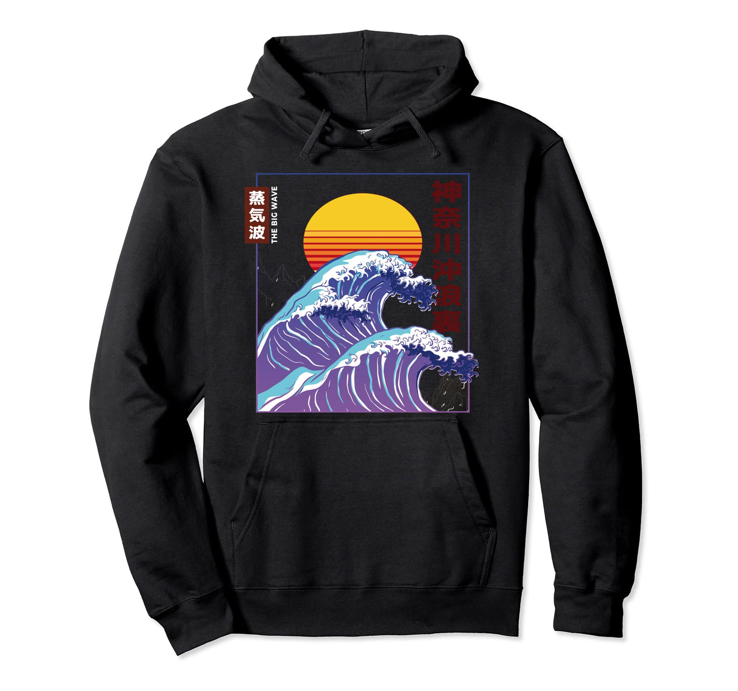 Kanagawa Large Wave Great Wave Hoodie - Aesthetic Graphic for Adults - T-Shirt, Sweatshirt, Hoodie