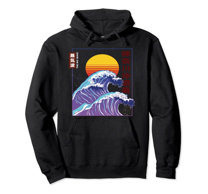 Kanagawa Large Wave Great Wave Hoodie - Aesthetic Graphic for Adults - T-Shirt, Sweatshirt, Hoodie
