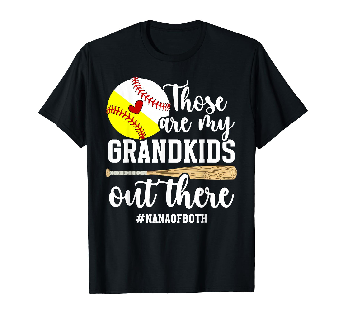 Proud Nana Both Baseball Softball Nana T-Shirt - Aesthetic Graphic Unisex - T-Shirt, Sweatshirt, Hoodie