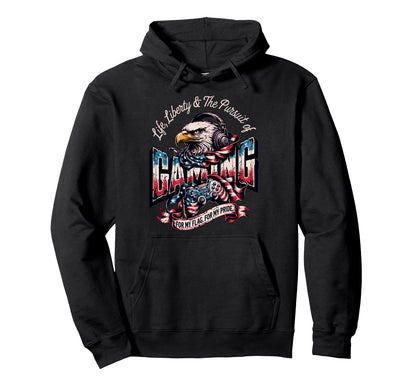 Patriotic Usa Gamer Usa Flag Proud Hoodie - Unique Graphic for Adults - T-Shirt, Sweatshirt, Hoodie