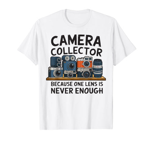 Camera Collector Cameraman T-Shirt - Fun Novelty Design for Adults - T-Shirt, Sweatshirt, Hoodie