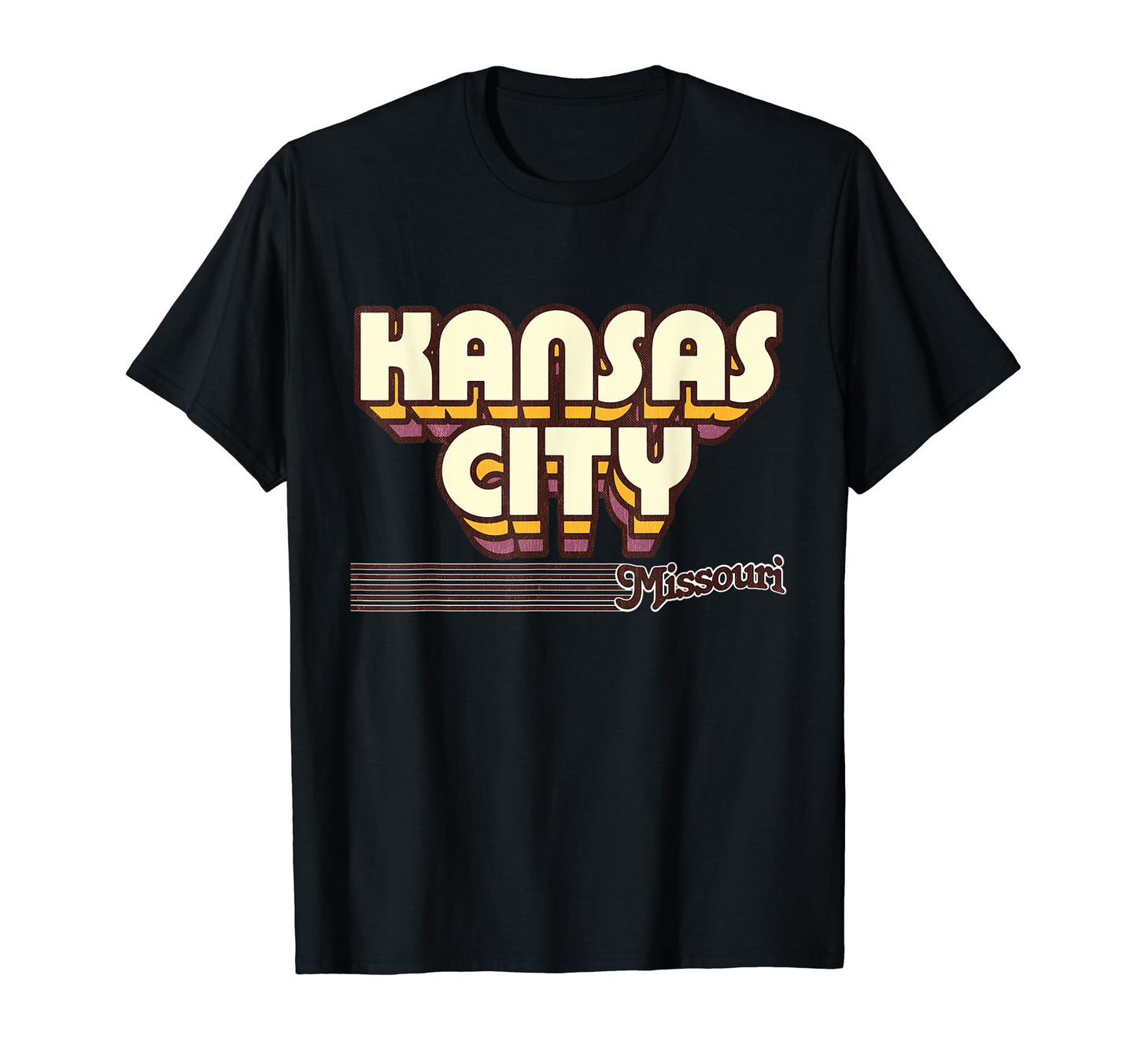 Kansas City Missouri Stripes T-Shirt - Custom Art Print Unisex - T-Shirt, Sweatshirt, Hoodie