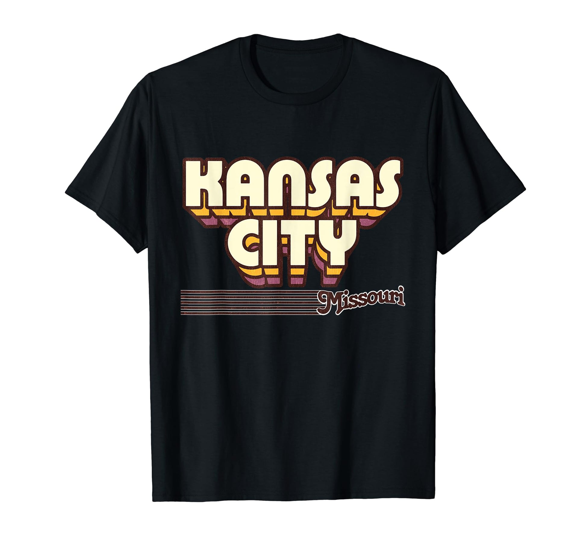 Kansas City Missouri Stripes T-Shirt - Custom Art Print Unisex - T-Shirt, Sweatshirt, Hoodie