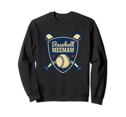 Baseball Meemaw Matching Family Sweatshirt - Aesthetic Graphic for Adults - T-Shirt, Sweatshirt, Hoodie