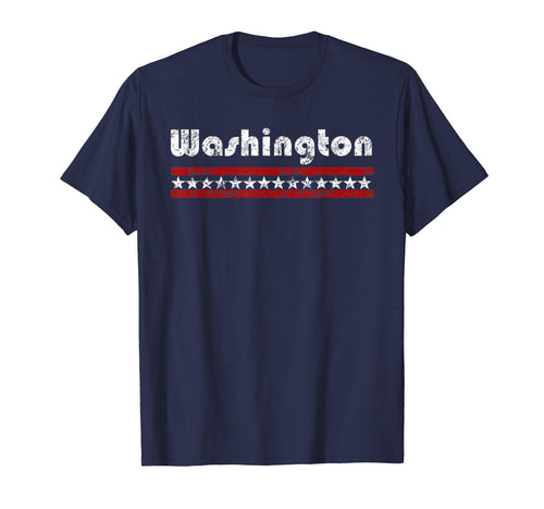 Washington Dc Star Stripe Weathered T-Shirt - Minimalist Print Men Women - T-Shirt, Sweatshirt, Hoodie