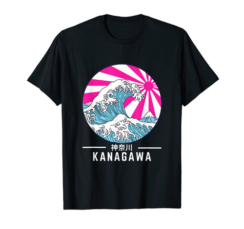 Great Wave Off Kanagawa Vaporwave T-Shirt - Fun Novelty Design Men Women - T-Shirt, Sweatshirt, Hoodie