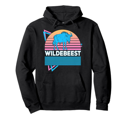 Wildebeest Vaporwave Aesthetic Hoodie - Custom Art Print Men Women - T-Shirt, Sweatshirt, Hoodie