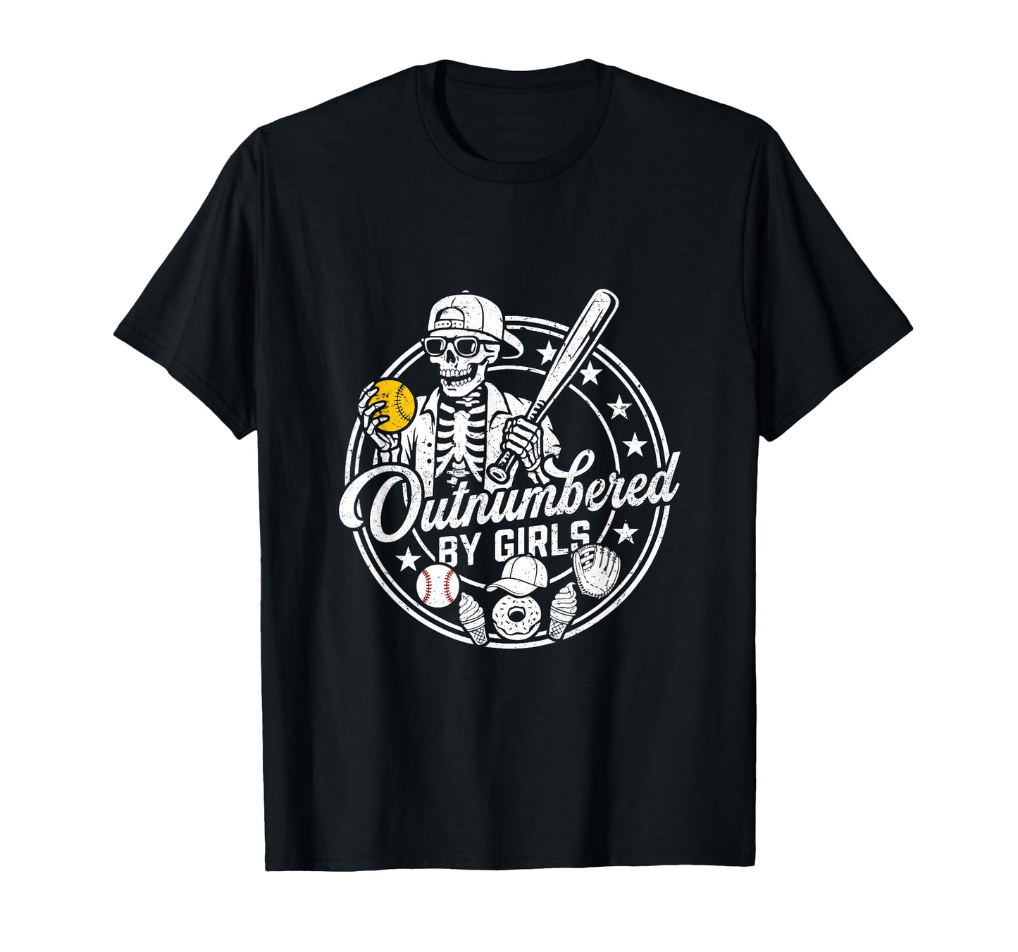 Outnumbered Funny Skeleton Dad T-Shirt - Fun Novelty Design Unisex - T-Shirt, Sweatshirt, Hoodie