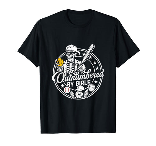 Outnumbered Funny Skeleton Dad T-Shirt - Fun Novelty Design Unisex - T-Shirt, Sweatshirt, Hoodie