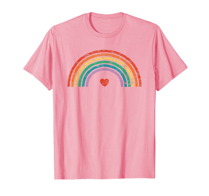 Rainbow Heart T-Shirt - Fun Novelty Design for Adults - T-Shirt, Sweatshirt, Hoodie