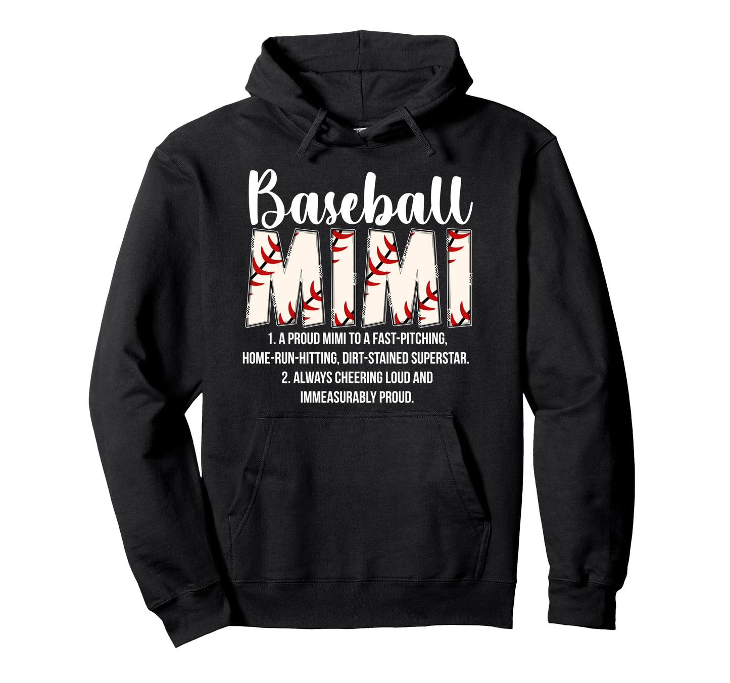Baseball Mimi Definition Mimi Baseball Hoodie - Graphic Print Unisex - T-Shirt, Sweatshirt, Hoodie