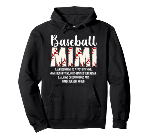 Baseball Mimi Definition Mimi Baseball Hoodie - Graphic Print Unisex - T-Shirt, Sweatshirt, Hoodie