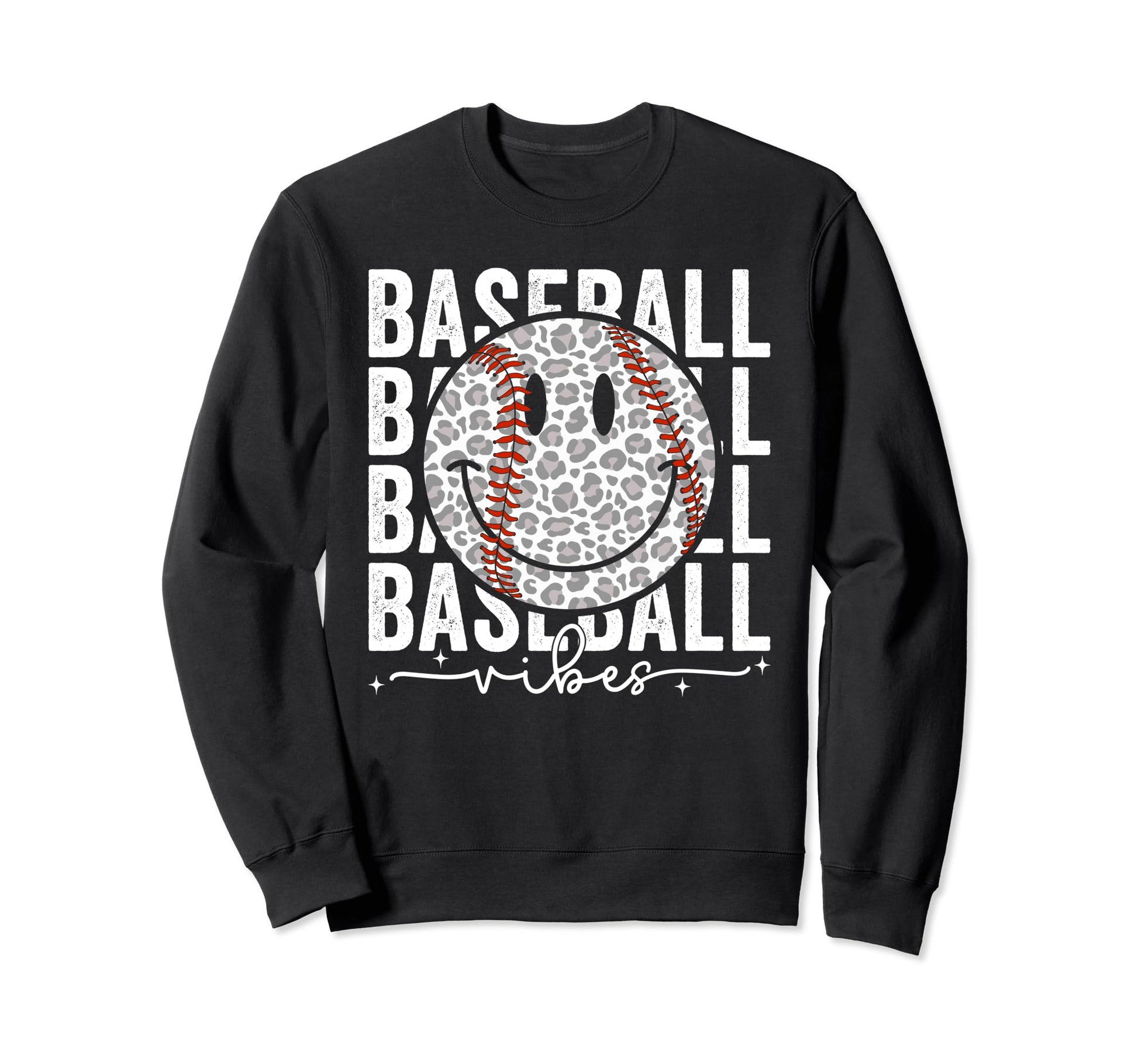 Funny Leopard Baseball Vibes Game Sweatshirt - Trendy Graphic for Adults - T-Shirt, Sweatshirt, Hoodie