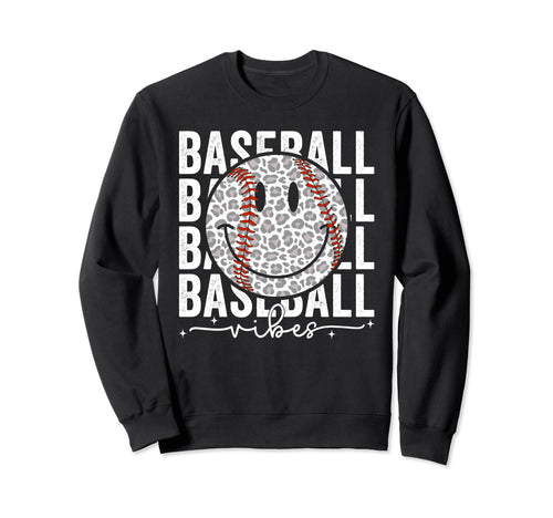 Funny Leopard Baseball Vibes Game Sweatshirt - Trendy Graphic for Adults - T-Shirt, Sweatshirt, Hoodie