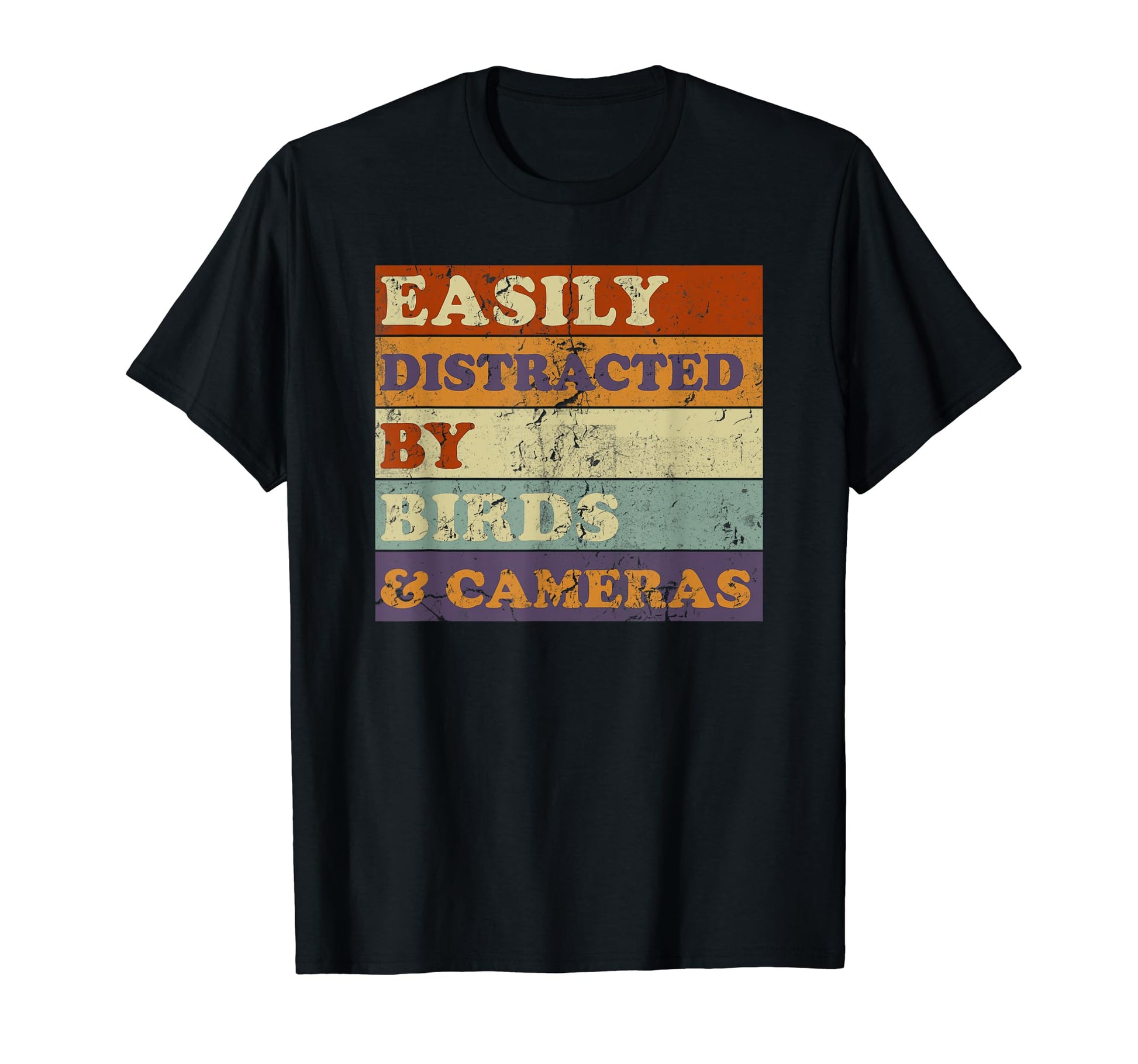 Easily Distracted Birds Cameras Funny T-Shirt - Trendy Graphic for Adults - T-Shirt, Sweatshirt, Hoodie