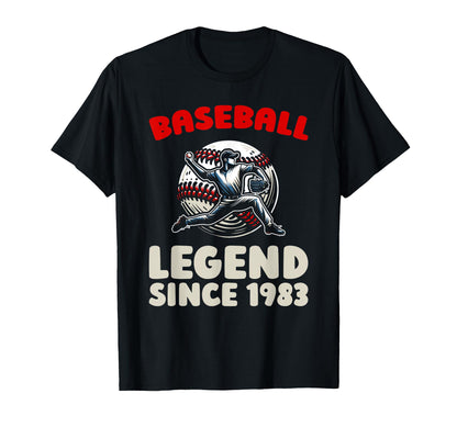 Born 1983 Baseballer Sport Team Player T-Shirt - Unique Graphic Unisex - T-Shirt, Sweatshirt, Hoodie