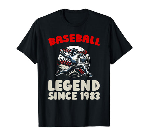 Born 1983 Baseballer Sport Team Player T-Shirt - Unique Graphic Unisex - T-Shirt, Sweatshirt, Hoodie