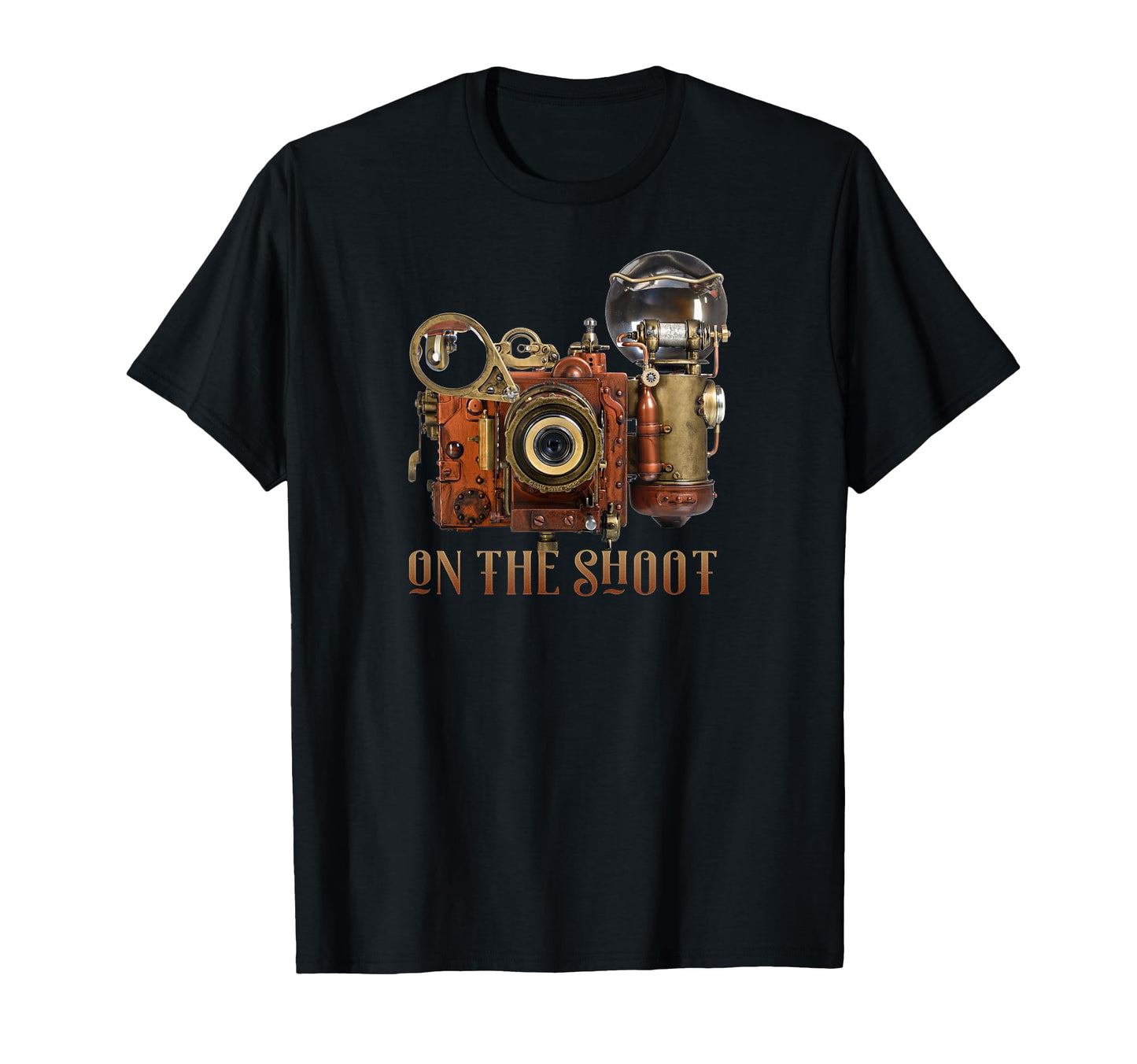 Flashbulb Steampunk Camera Photography T-Shirt - Novelty Apparel Men Women - T-Shirt, Sweatshirt, Hoodie