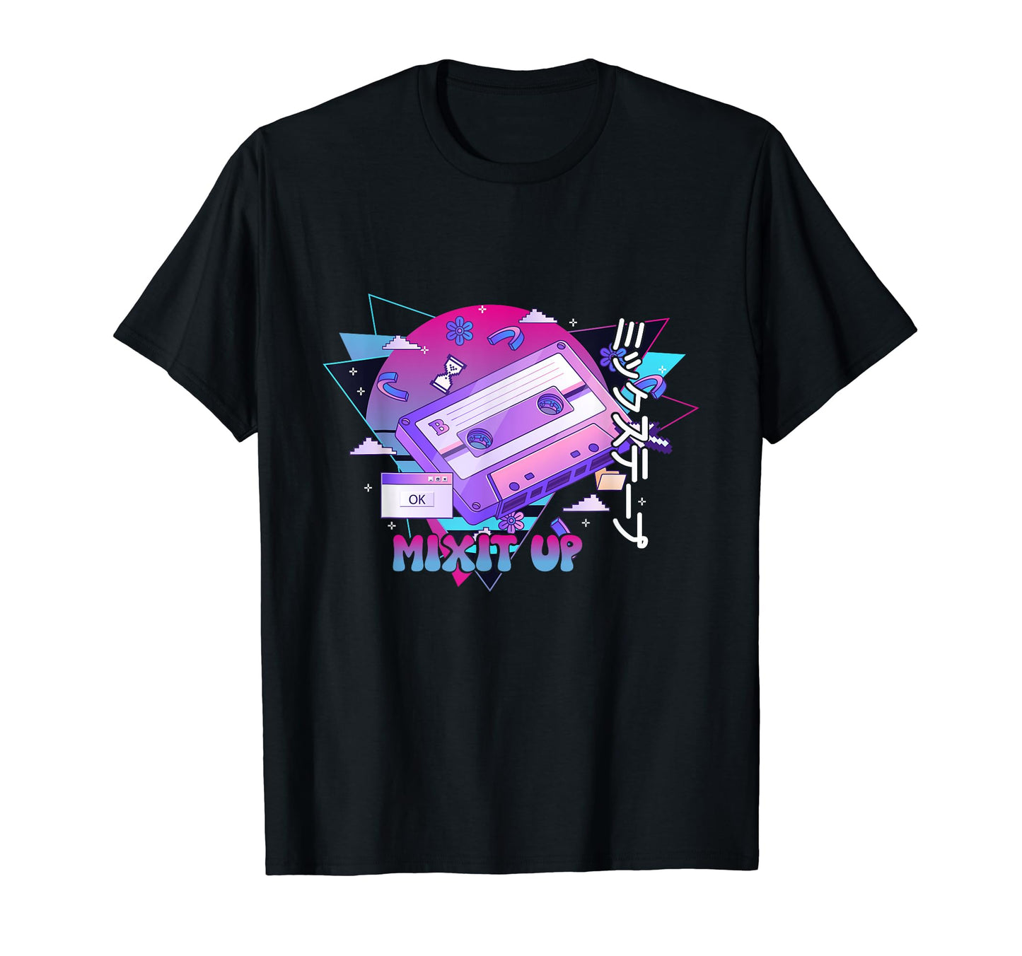 Mix Tape 80S 90S Vaporwave T-Shirt - Casual Everyday Wear for Adults - T-Shirt, Sweatshirt, Hoodie