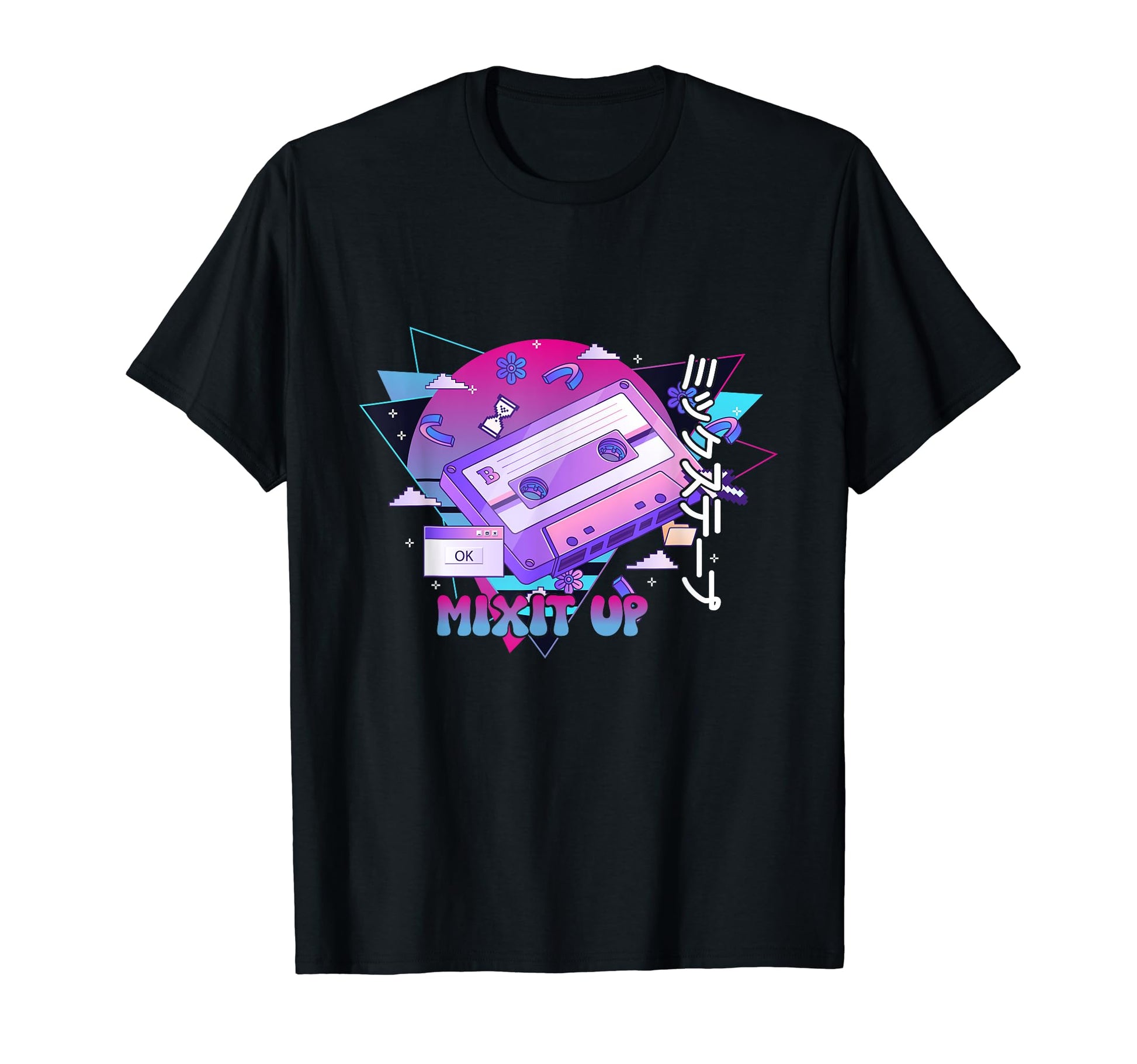 Mix Tape 80S 90S Vaporwave T-Shirt - Casual Everyday Wear for Adults - T-Shirt, Sweatshirt, Hoodie