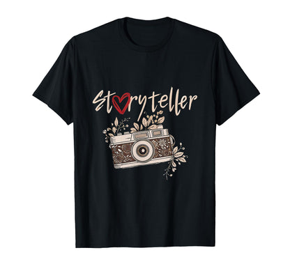 Storyteller Camera Photography T-Shirt - Aesthetic Graphic for Adults - T-Shirt, Sweatshirt, Hoodie