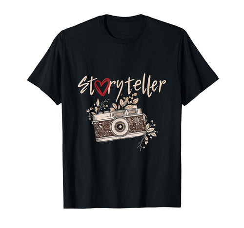 Storyteller Camera Photography T-Shirt - Aesthetic Graphic for Adults - T-Shirt, Sweatshirt, Hoodie