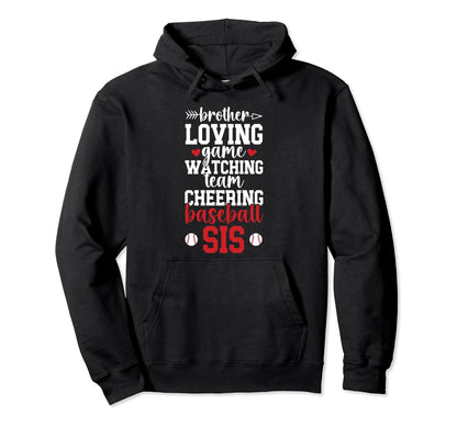 Baseball Sis Baseball Sister Hoodie - Casual Everyday Wear Men Women - T-Shirt, Sweatshirt, Hoodie