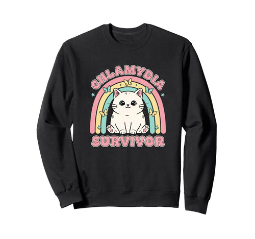 Chlamydia Survivor Cat Funny Sweatshirt - Unique Graphic for Adults - T-Shirt, Sweatshirt, Hoodie