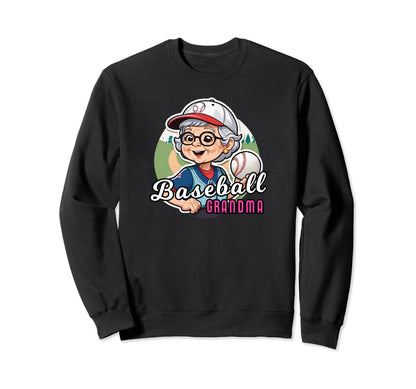 Baseball Grandma Mothers Day Sweatshirt - Aesthetic Graphic for Adults - T-Shirt, Sweatshirt, Hoodie
