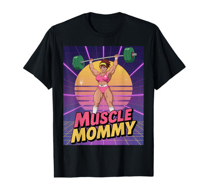 Anime Muscle Mommy Weightlifting T-Shirt - Minimalist Print Men Women - T-Shirt, Sweatshirt, Hoodie
