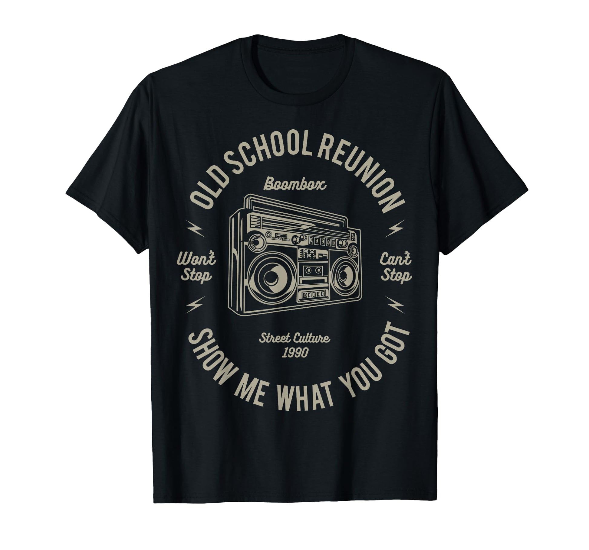 Real Hip Hop Boombox Old School Rap T-Shirt - Trendy Graphic for Adults - T-Shirt, Sweatshirt, Hoodie