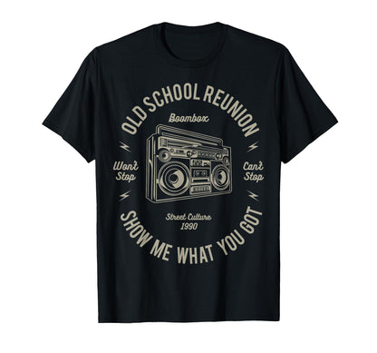 Real Hip Hop Boombox Old School Rap T-Shirt - Trendy Graphic for Adults - T-Shirt, Sweatshirt, Hoodie