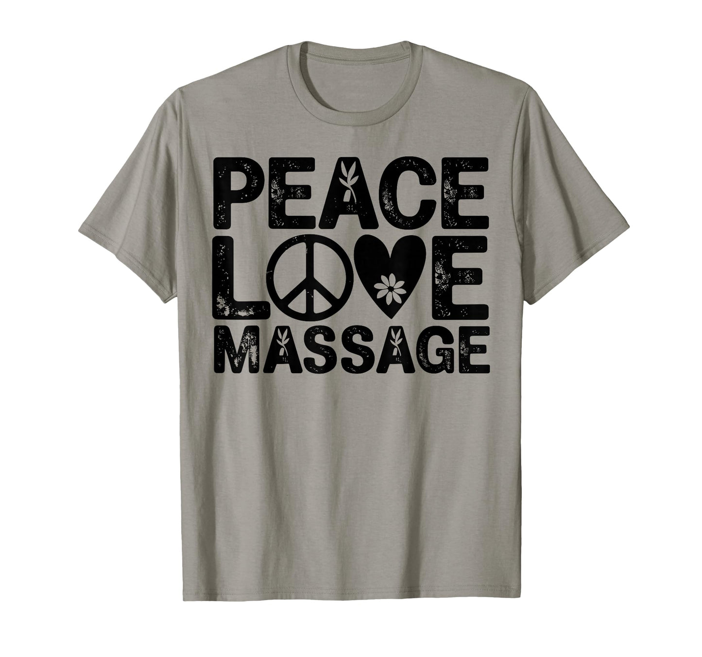 Massage Therapy Peace Love Massage T-Shirt - Aesthetic Graphic Men Women - T-Shirt, Sweatshirt, Hoodie