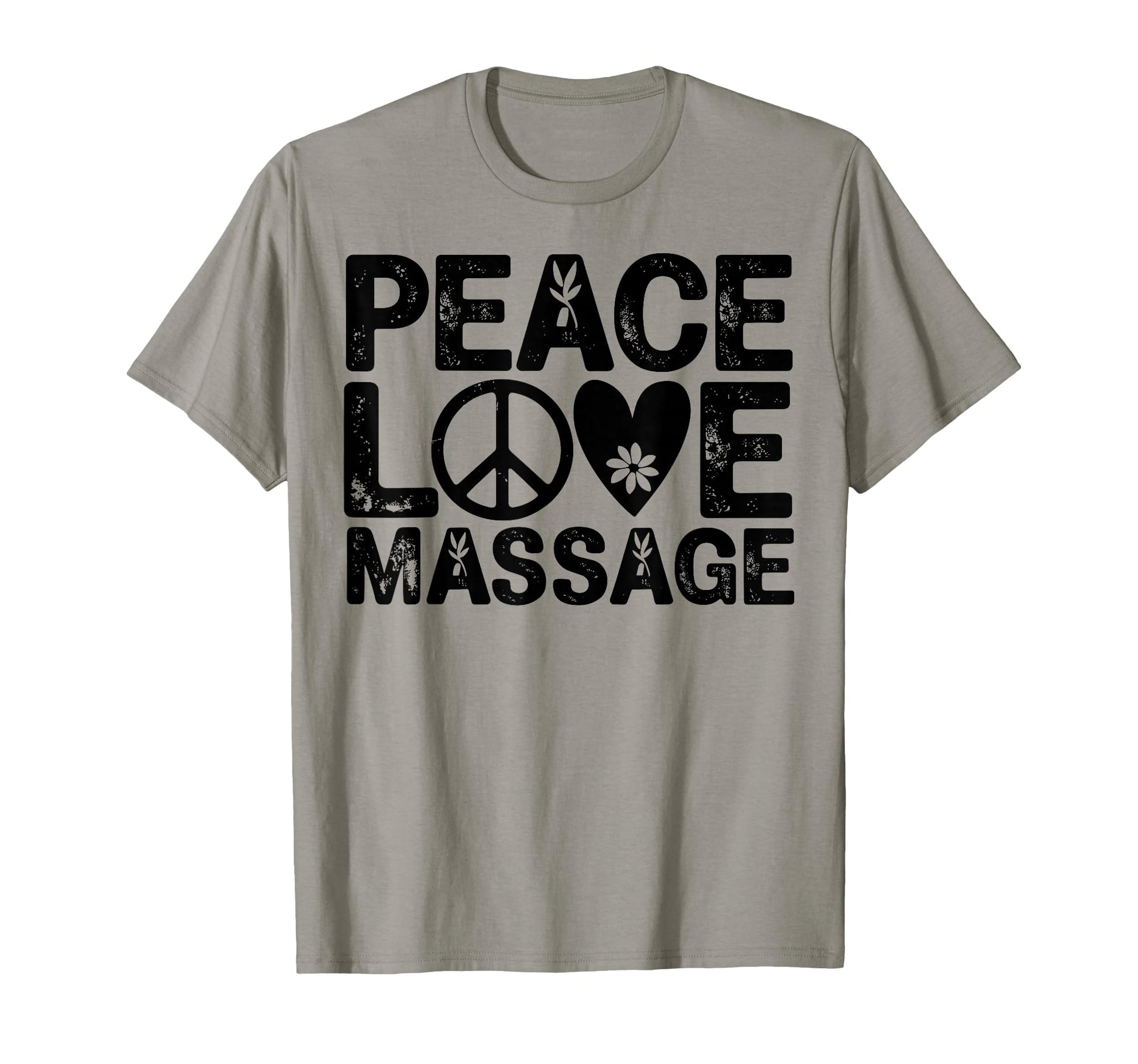 Massage Therapy Peace Love Massage T-Shirt - Aesthetic Graphic Men Women - T-Shirt, Sweatshirt, Hoodie