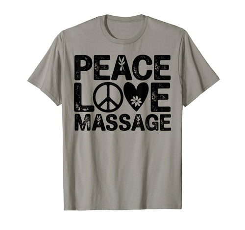 Massage Therapy Peace Love Massage T-Shirt - Aesthetic Graphic Men Women - T-Shirt, Sweatshirt, Hoodie