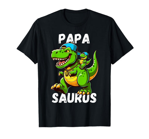 Papa Dad Father Fathers Day Dinosaur T T-Shirt - Graphic Print Men Women - T-Shirt, Sweatshirt, Hoodie